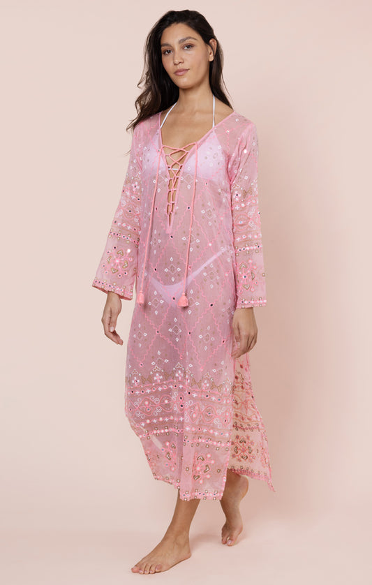 Juliet Dunn Mosaic Print Kaftan