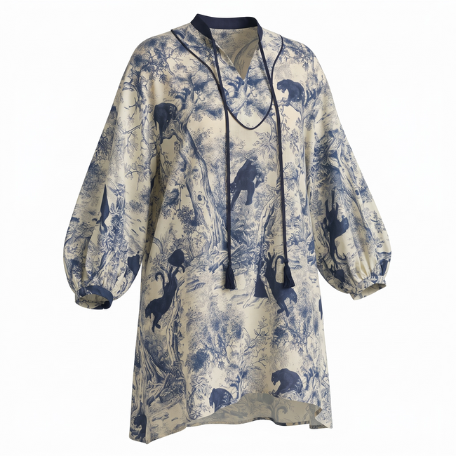 Yukio Toile Safari Short Dress