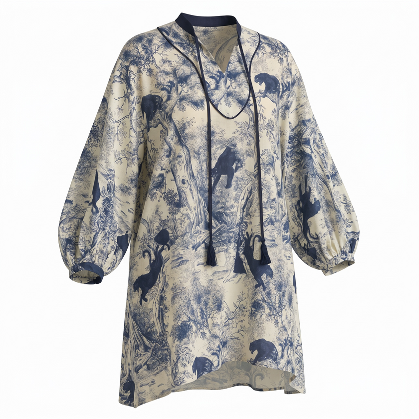 Yukio Toile Safari Short Dress