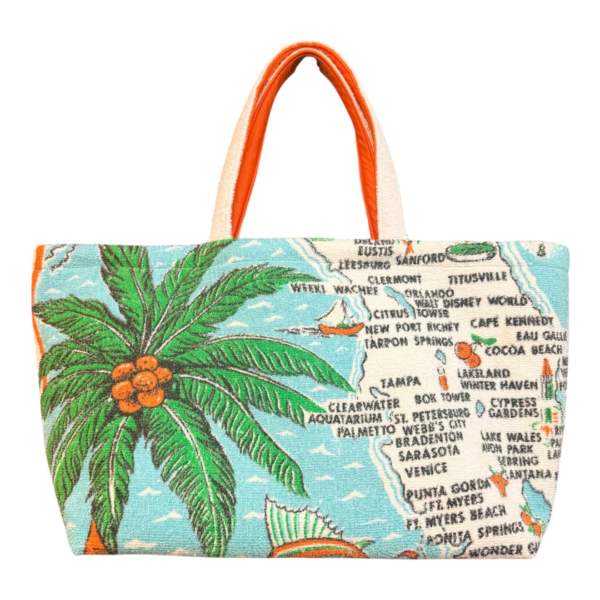 Vintage Florida Maps Boat Tote