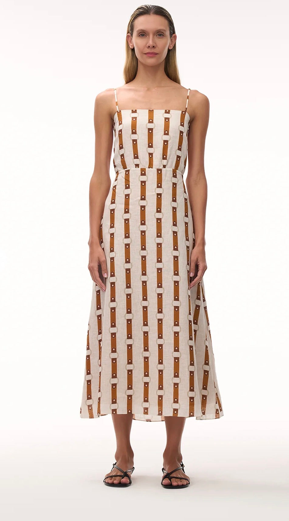 Juan De Dios Nativa Linen Midi Dress