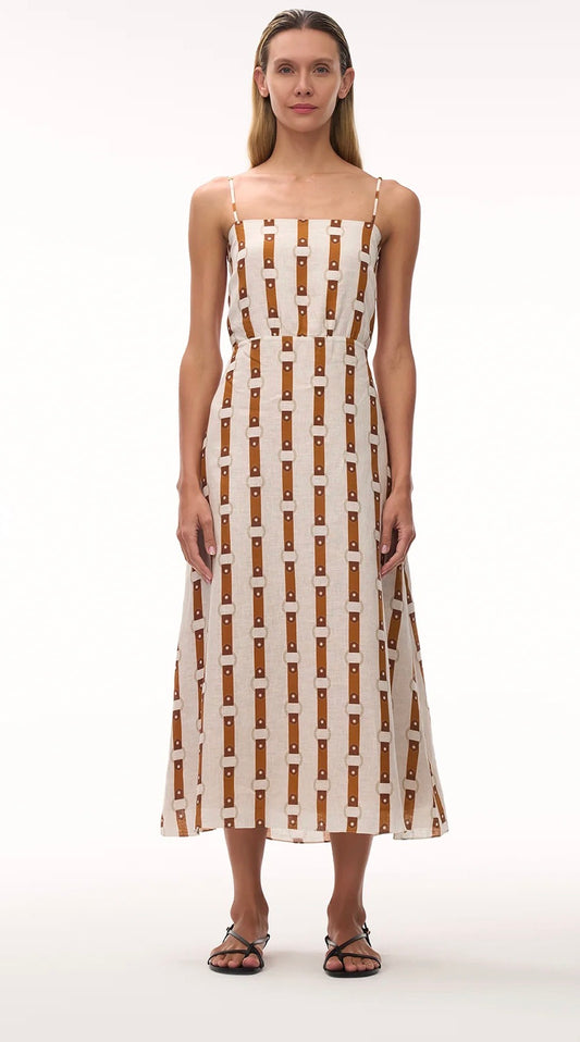 Juan De Dios Nativa Linen Midi Dress