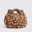 “Nadia pom-pom” crochet pure cotton handbag