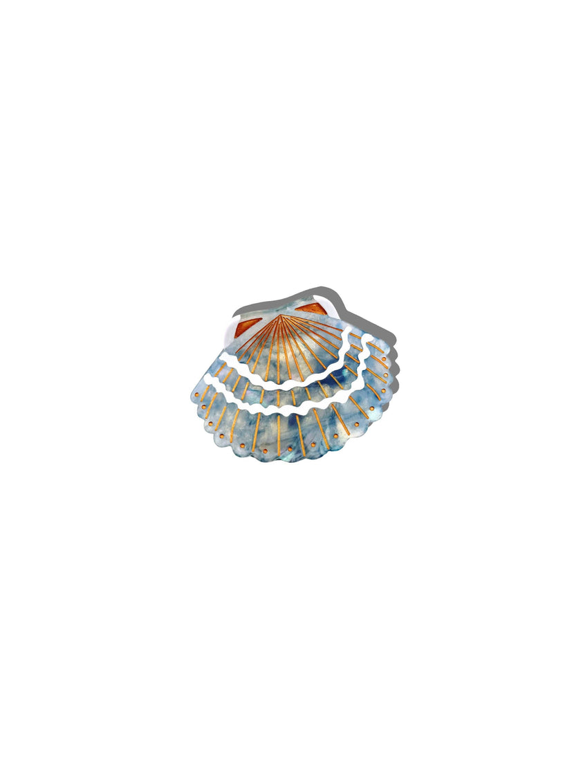 Hand-painted Seashell Claw Hair Clip
