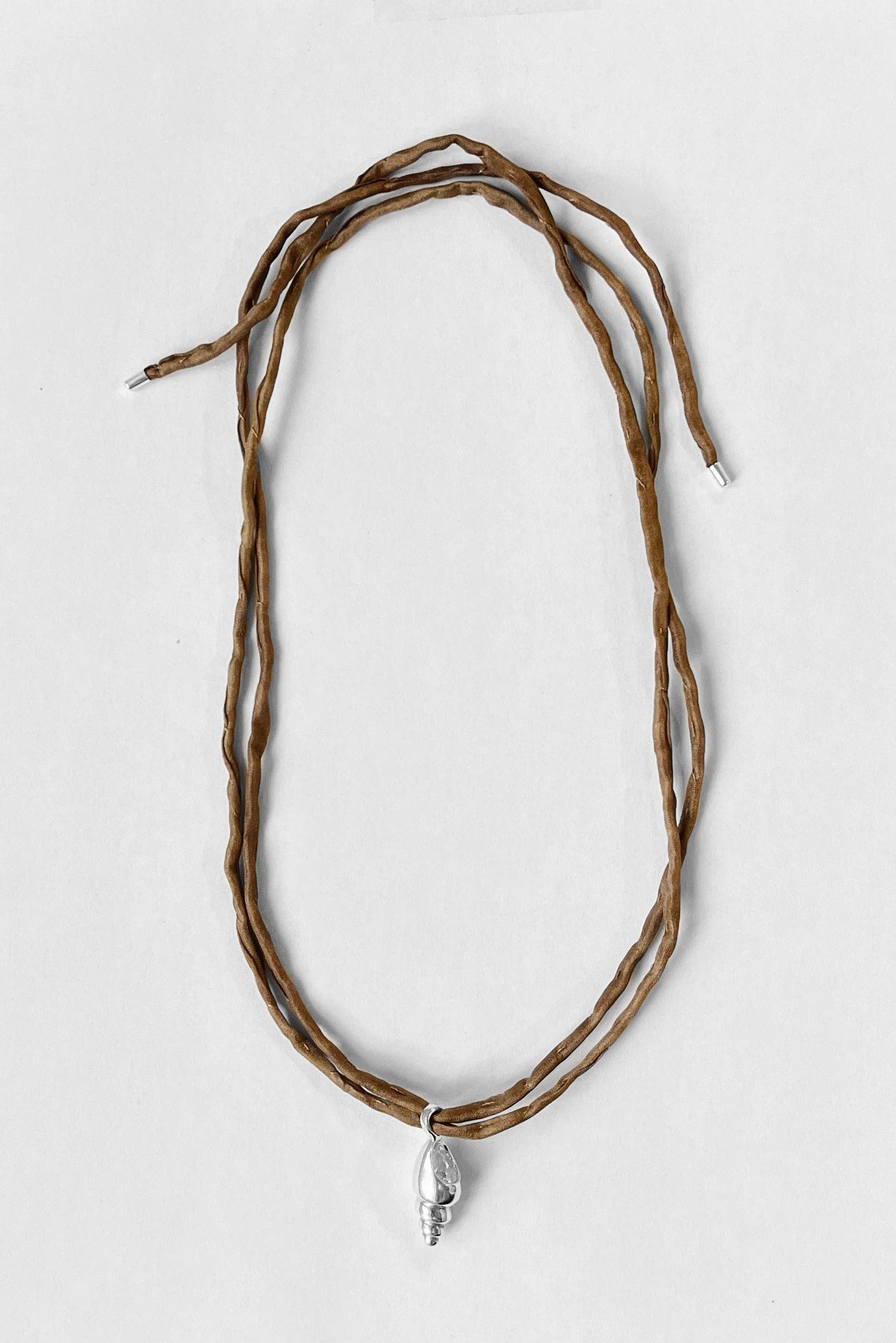 Spire on Raw Silk necklace