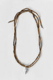 Spire on Raw Silk necklace