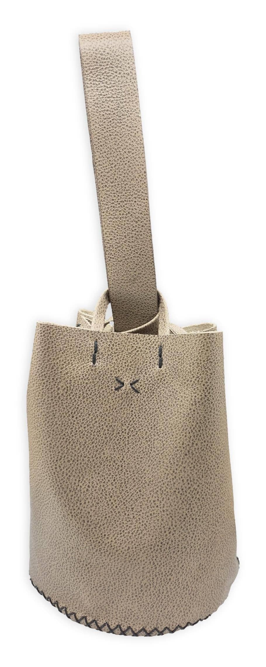 Navigli bag | granulated taupe upcycled leather Handbag