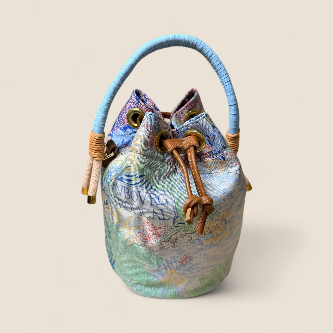The Tropical Aloha Petite Silk Bucket bag