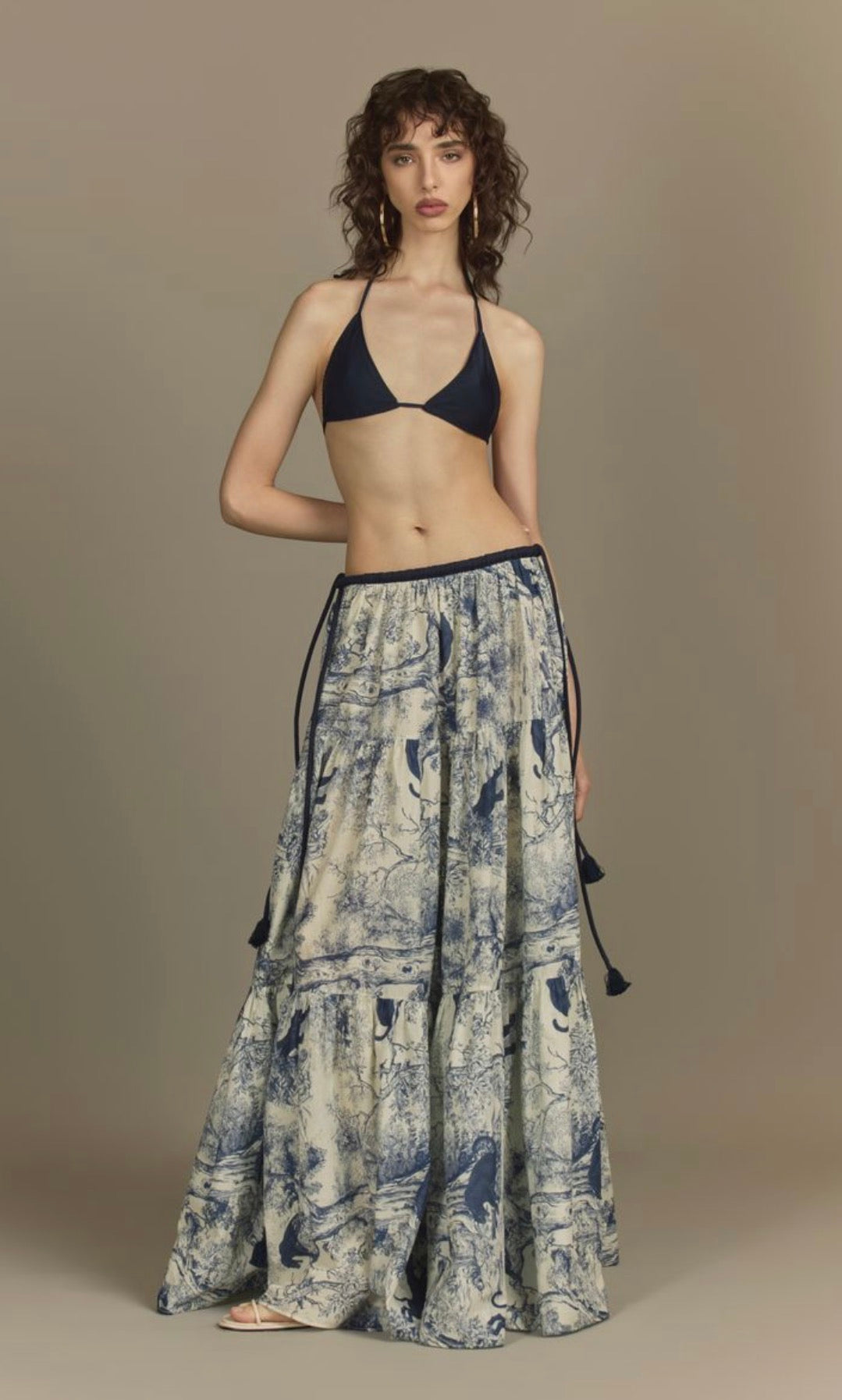 Yukio Toile Safari Long Skirt