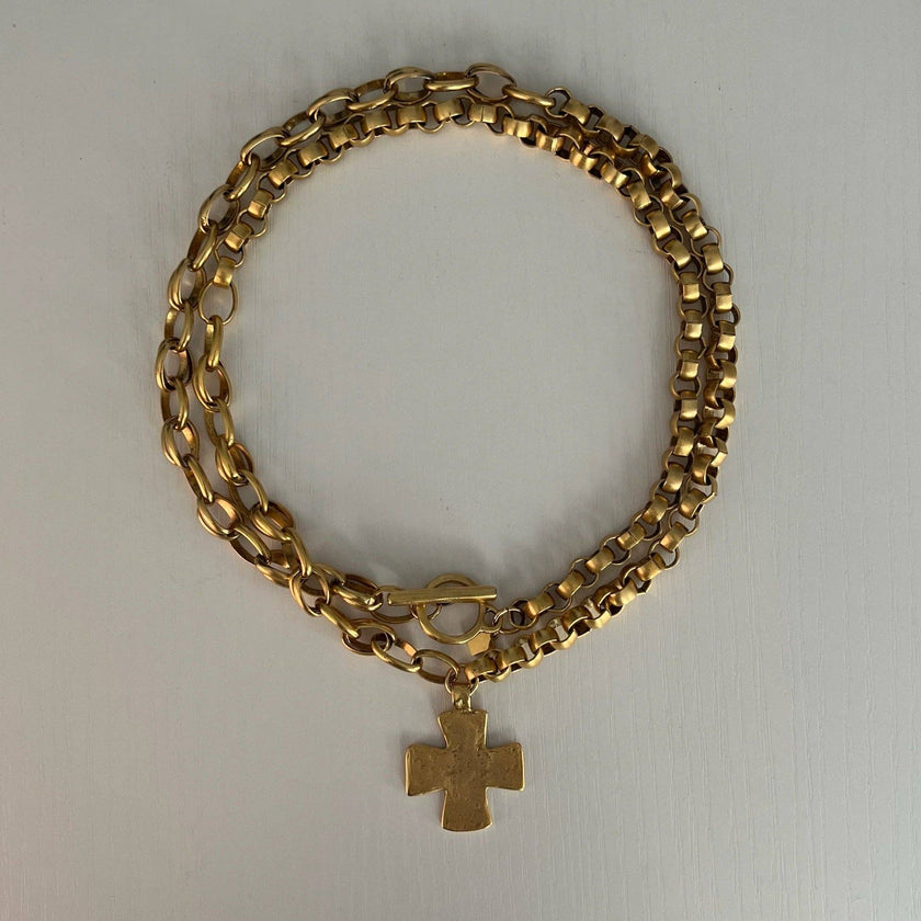 Madonna Chunky Cross Necklace