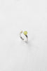 Kara Yoo -Open Ring in Lemon Green Quartz + Pearl