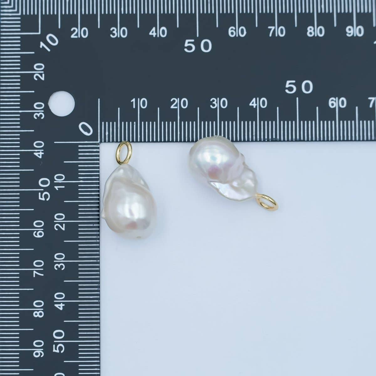 24K Gold Filled White Baroque Freshwater Pearl Pendant