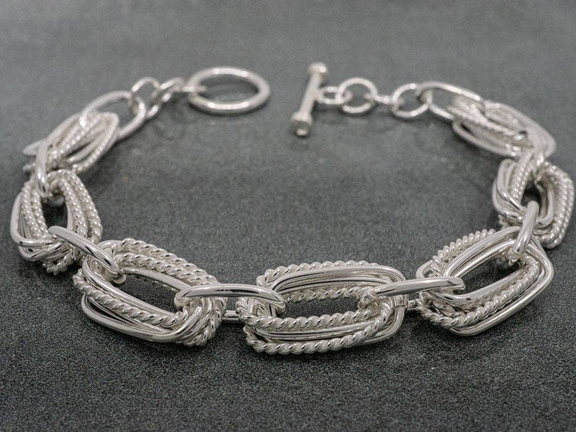 Espuma Rectangles Bracelet Sterling Silver