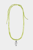 Lucky Fish on Raw Silk necklace