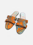The Orange Jewel Silk Sandals