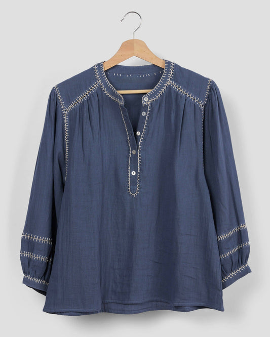 Marie Louise de Monterey Amelie Feather Stitch - Blue