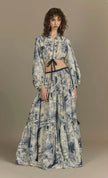 Yukio Toile Safari Crop Top