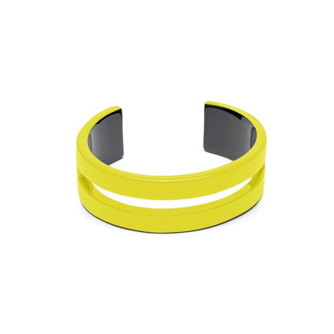 Chartreuse horn cut out cuff Bracelet