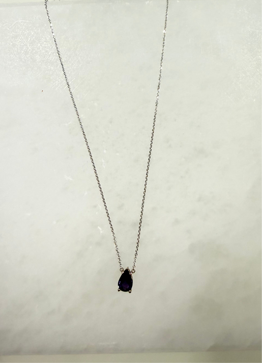 Theas Collection Violet sapphire + white gold Necklace