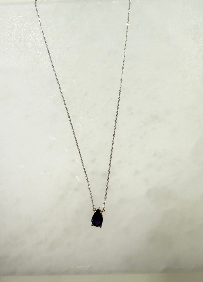Theas Collection Violet sapphire + white gold Necklace