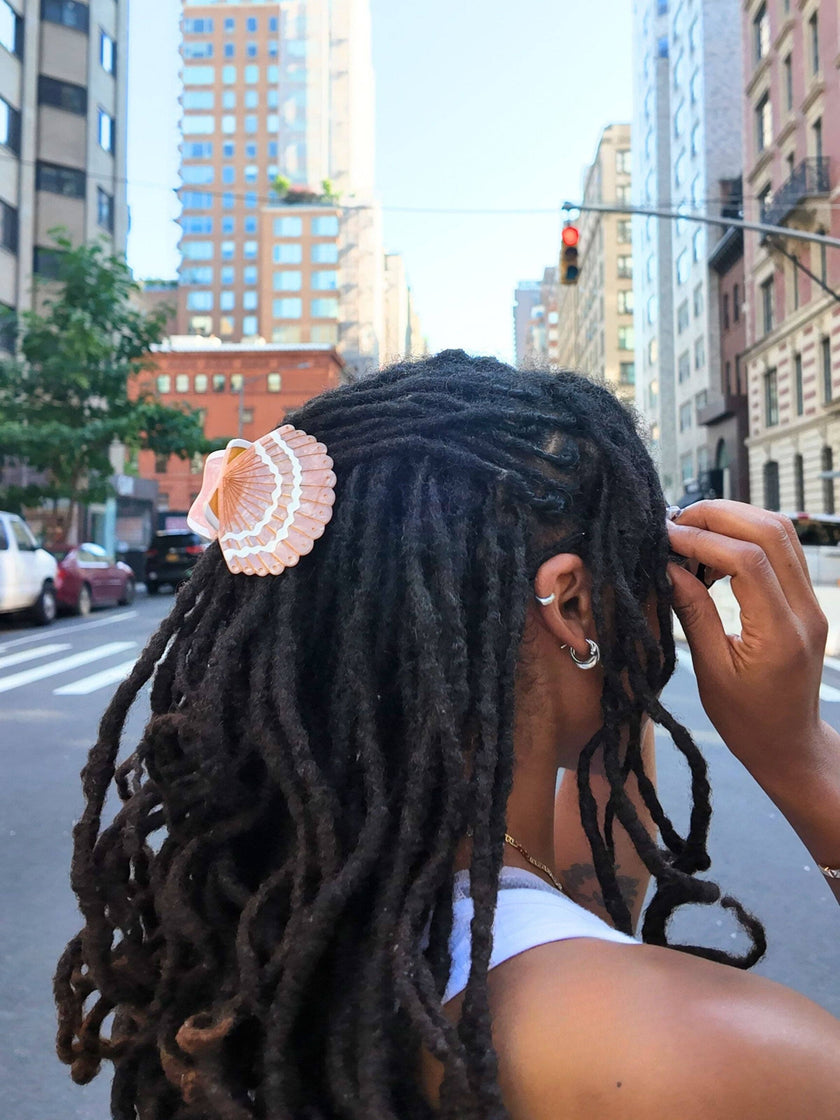 Hand-painted Seashell Claw Hair Clip