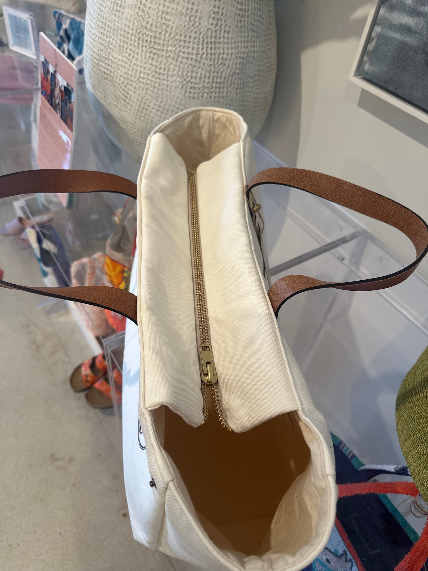 Lady Cuir Repurposed Large zippered Garment Tote