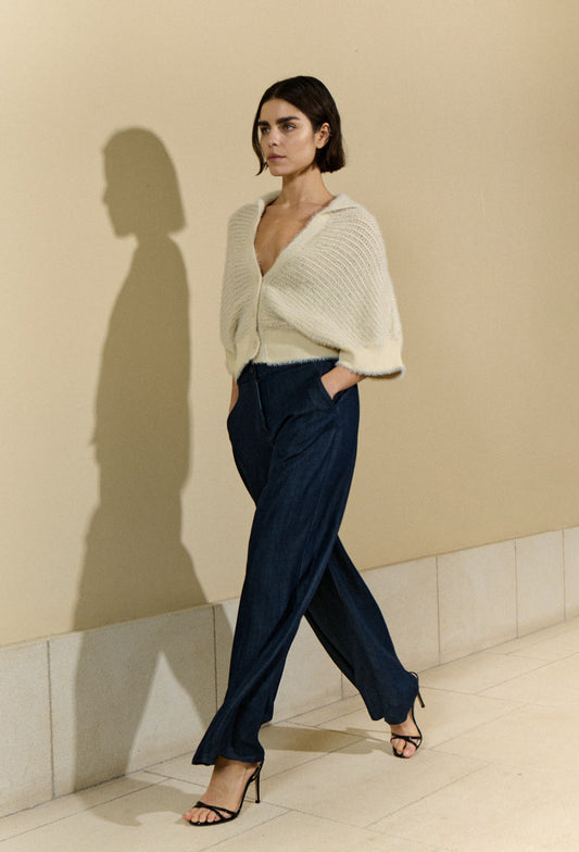 Sita Murt Textured  Cardigan Sweater Vest