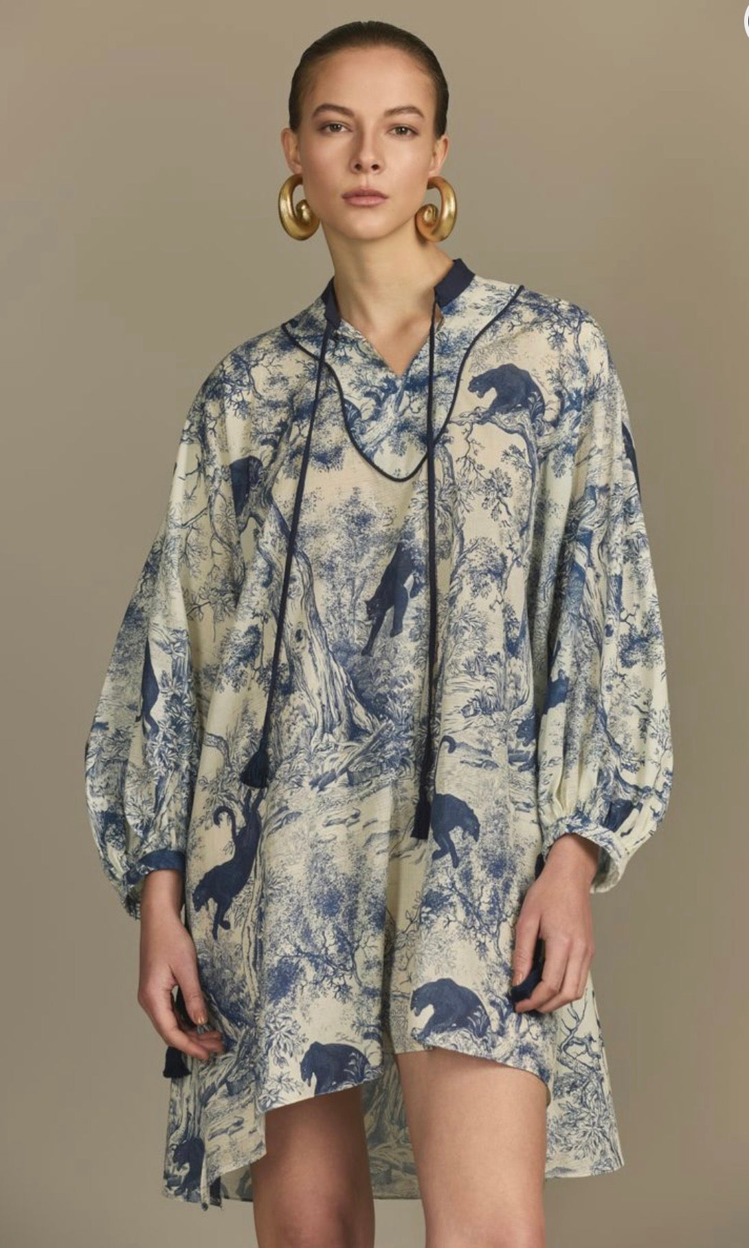 Yukio Toile Safari Short Dress