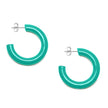 Rounded Aquamarine Lacquered hoop