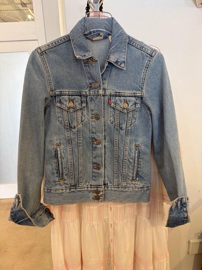 Vintage Levi Embroidered Denim Jacket XS