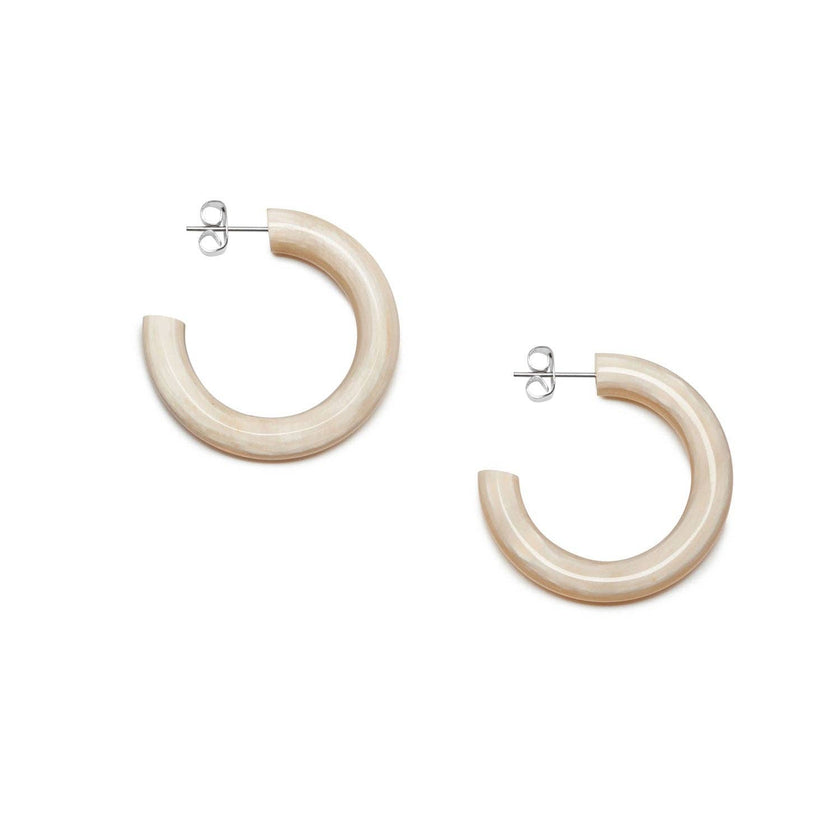 Round Horn Hoop Earrings