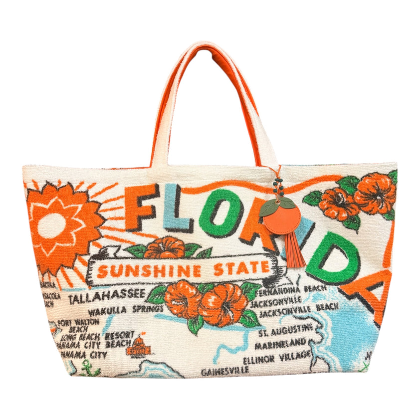 Vintage Florida Maps Boat Tote