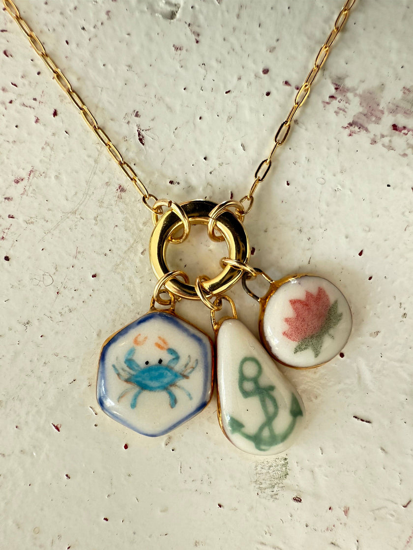 Sha Parle Gold-Filled Chain with Charm Holder