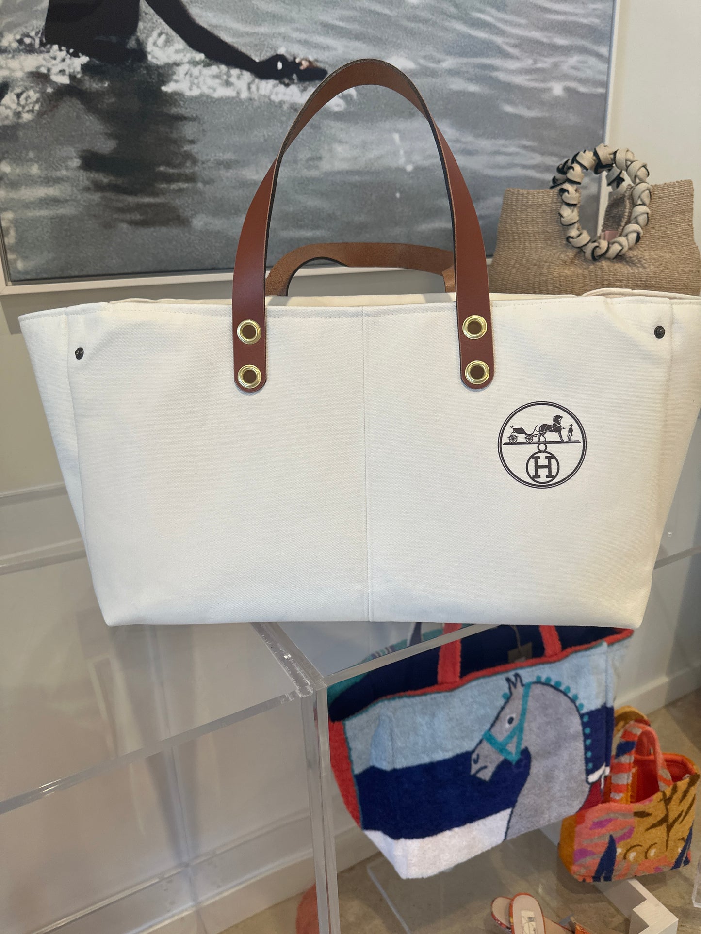 Lady Cuir Repurposed Large zippered Garment Tote