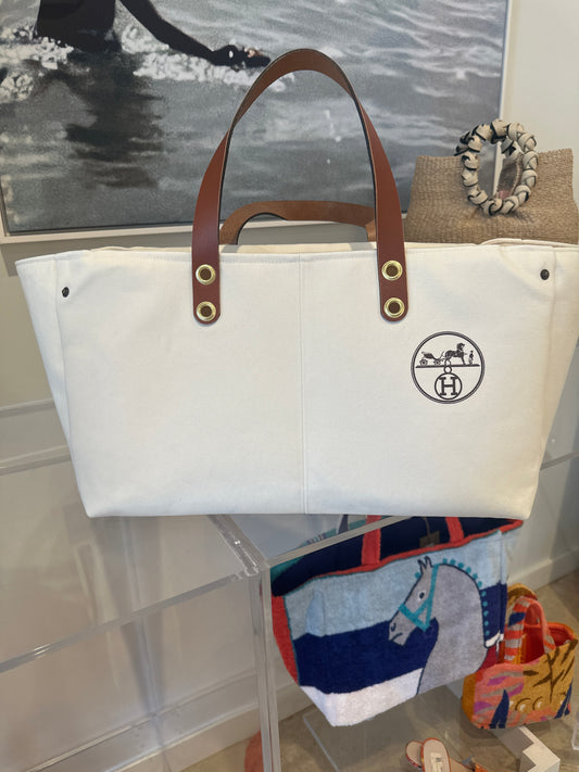 Lady Cuir Repurposed Large zippered Garment Tote