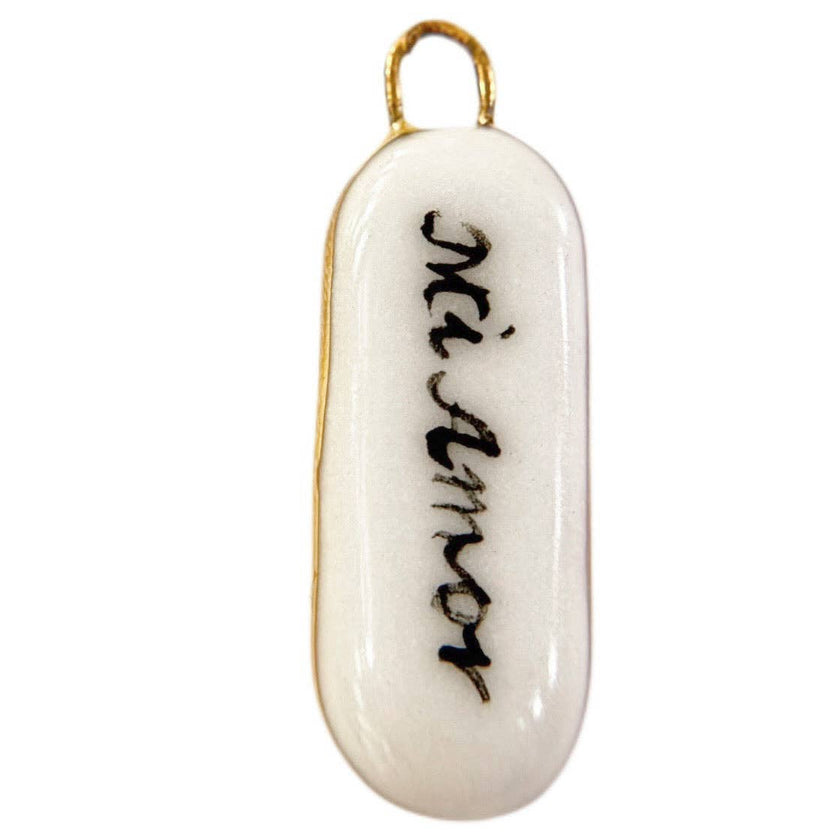 Shá Parlé Hand painted Porcelain Mi Amor Charm
