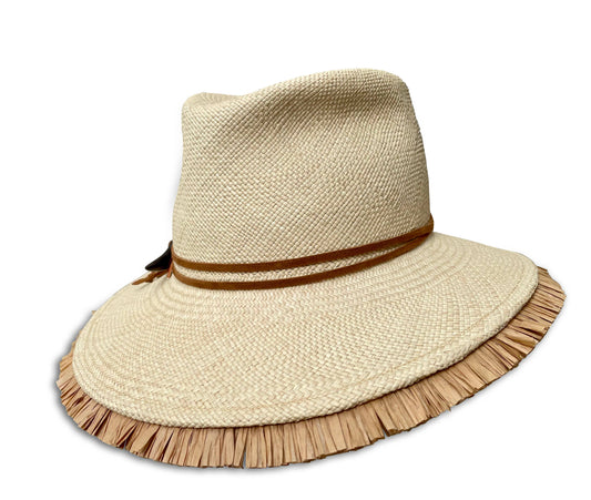 Esperanza - Fringed Fedora Sun Hat