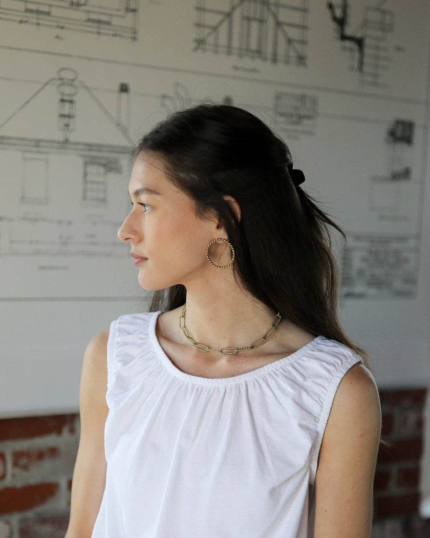 Rope Elongated Cable Chain Necklace