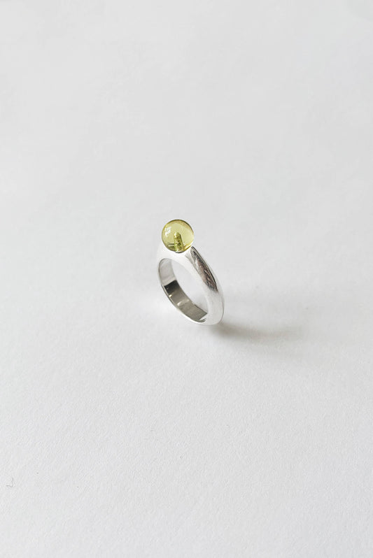 Kara Yoo Bubble Ring - Lemon-Green Quartz