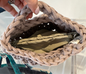 Crocheted Cotton Rope Handbag -Beige