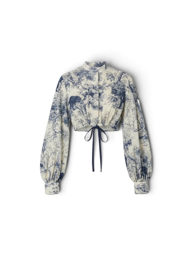 Yukio Toile Safari Crop Top