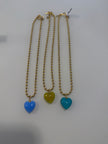 Bacio Mini Glass Heart Necklace