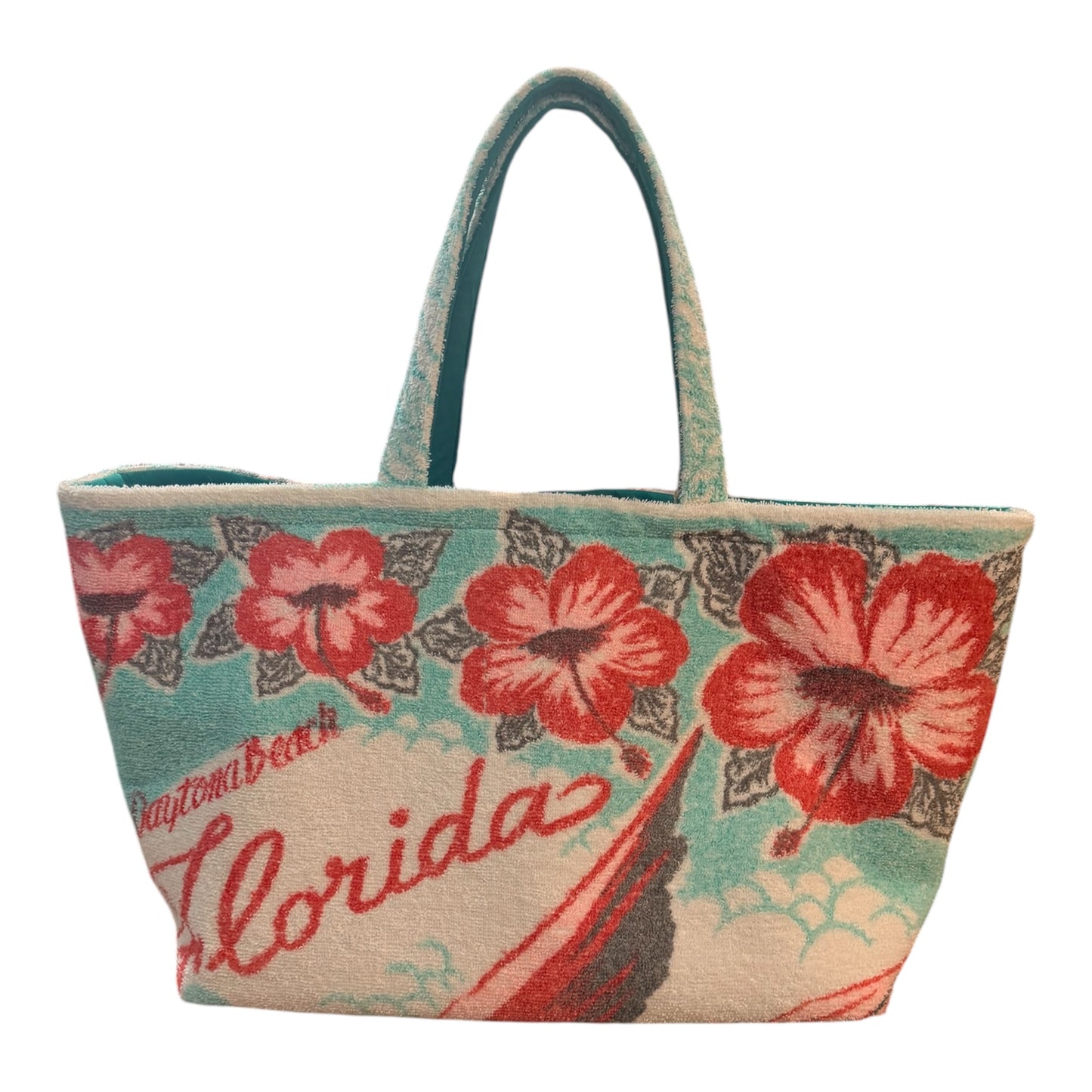 Vintage Flamingo Boat Tote