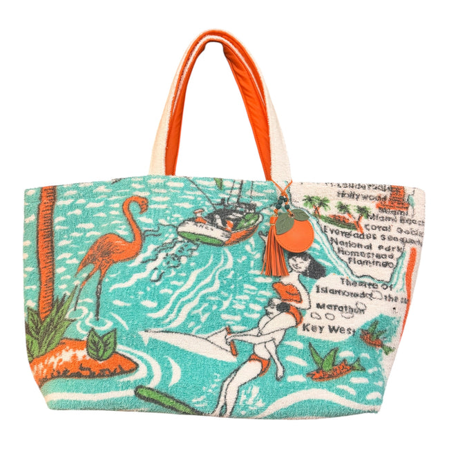 Vintage Florida Maps Boat Tote