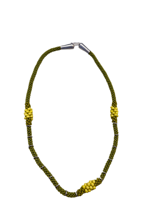Claudia Fajardo Woven Necklace -Yellow