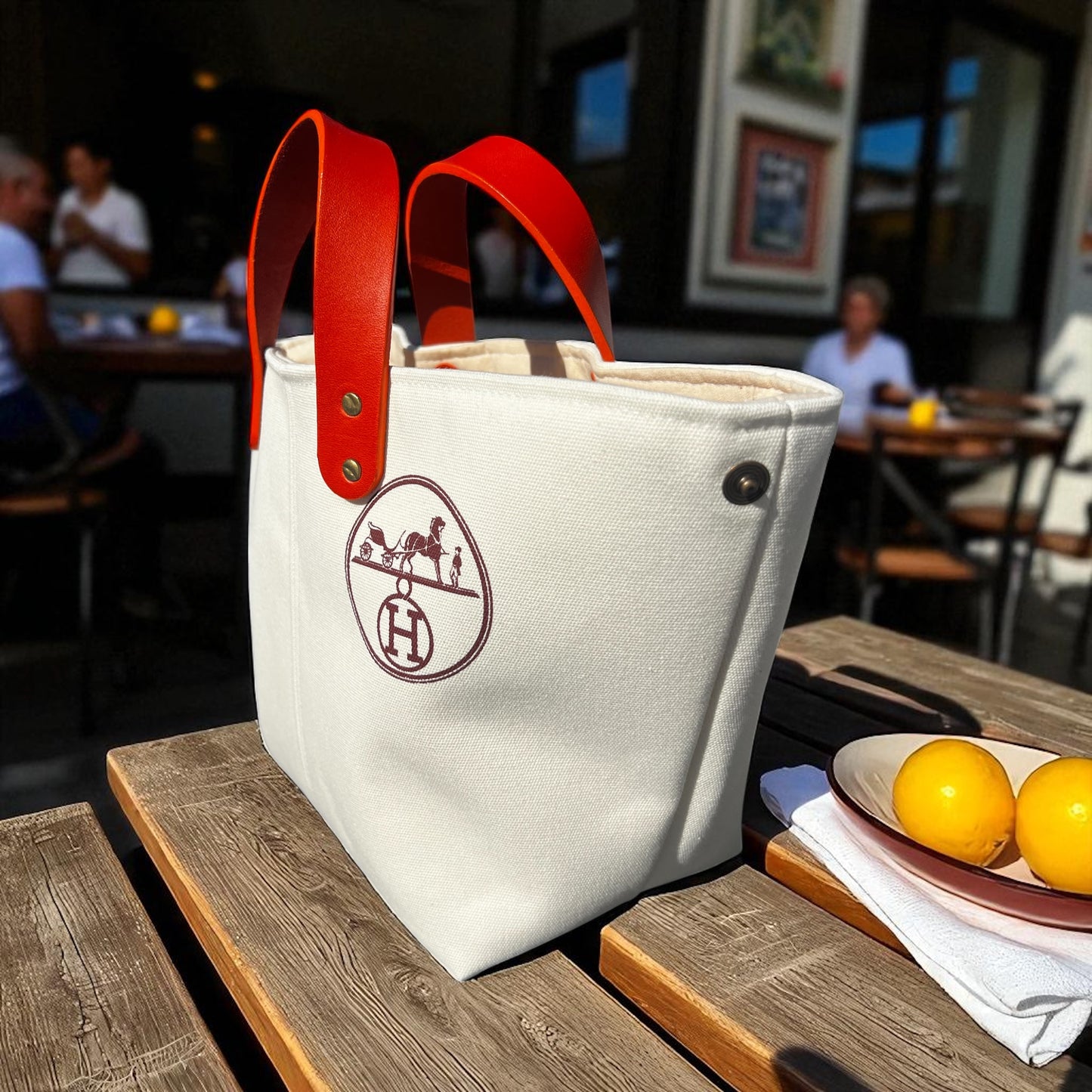 Lady Cuir- Up-cycle Petite Garment bag hand-crafted shopper