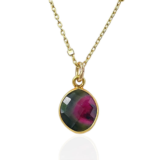 R.W. 14kt yellow gold Persephone Tourmaline Necklace