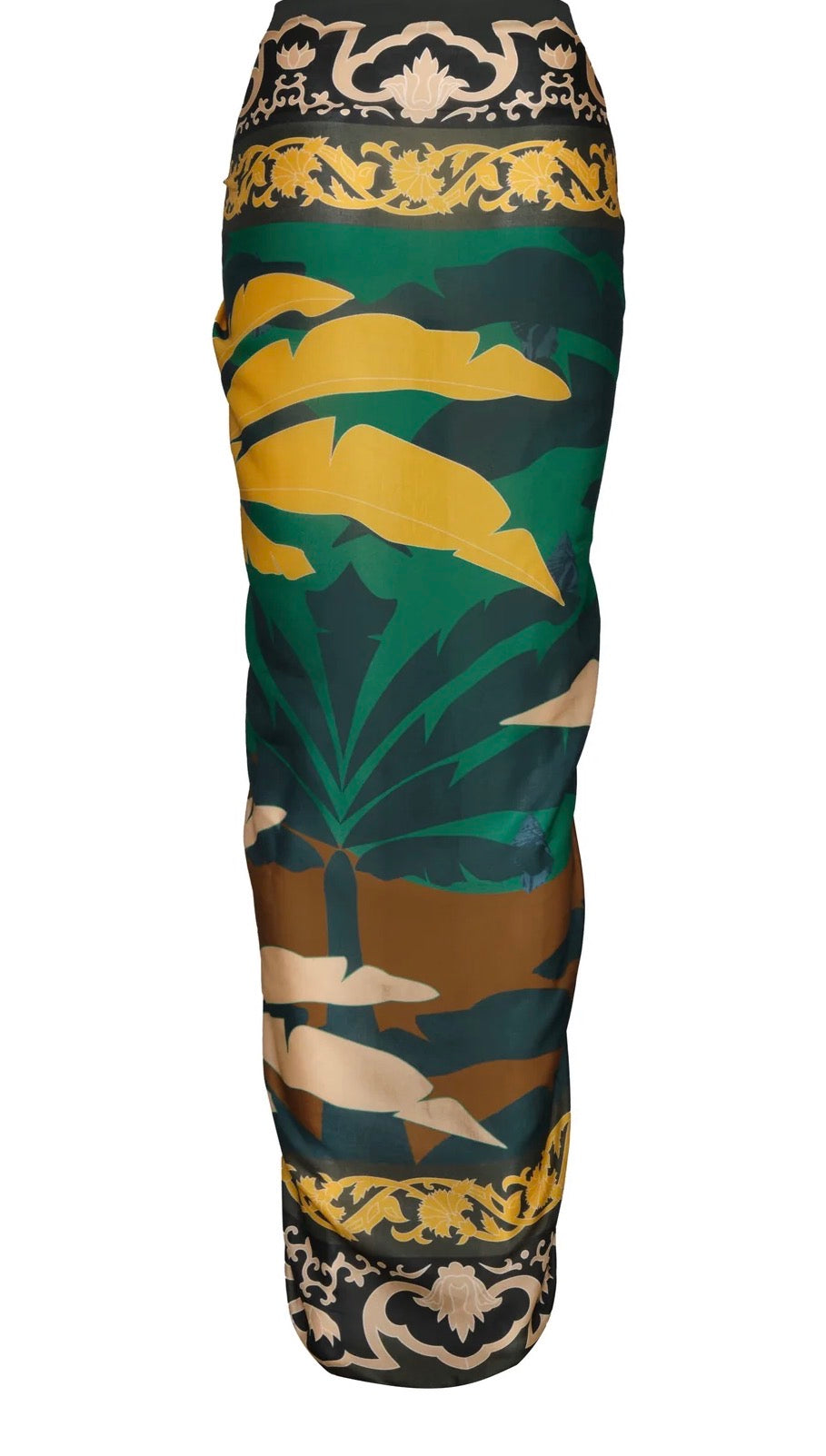 Juan De Dios de la Falaise Cotton Sarong Skirt in Green Dancer