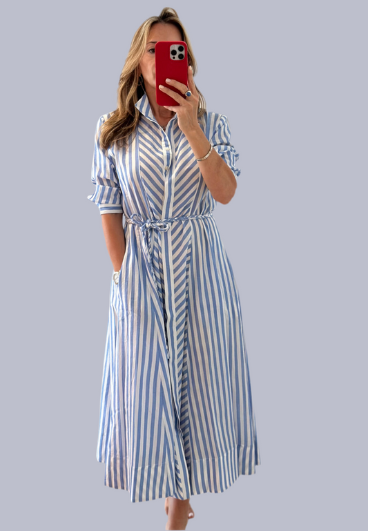 Seema Kahai Nila Nautical Shirt Dress