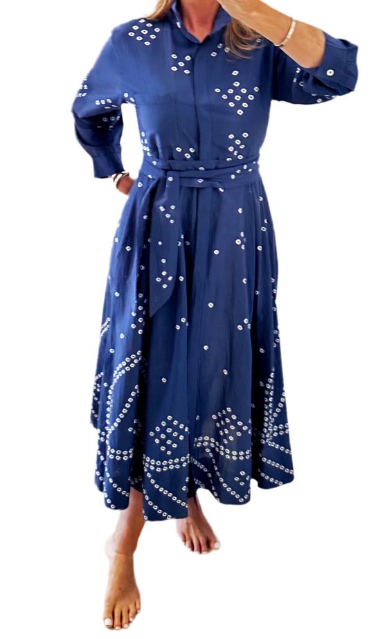 Seema Kahai Nila Bandini Dress with Flat Sleeve